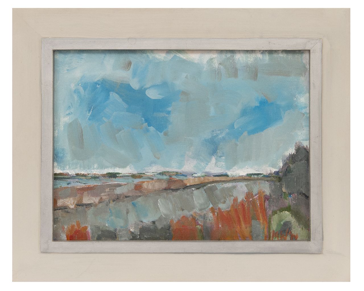 Wolters-Schweitzer M.  | Milène Wolters-Schweitzer | Gemälde zum Verkauf angeboten | Landschaft, Öl auf Leinwand 29,9 x 40,0 cm, Unterzeichnet u.r. und auf Bahre und datiert auf Bahre 2014