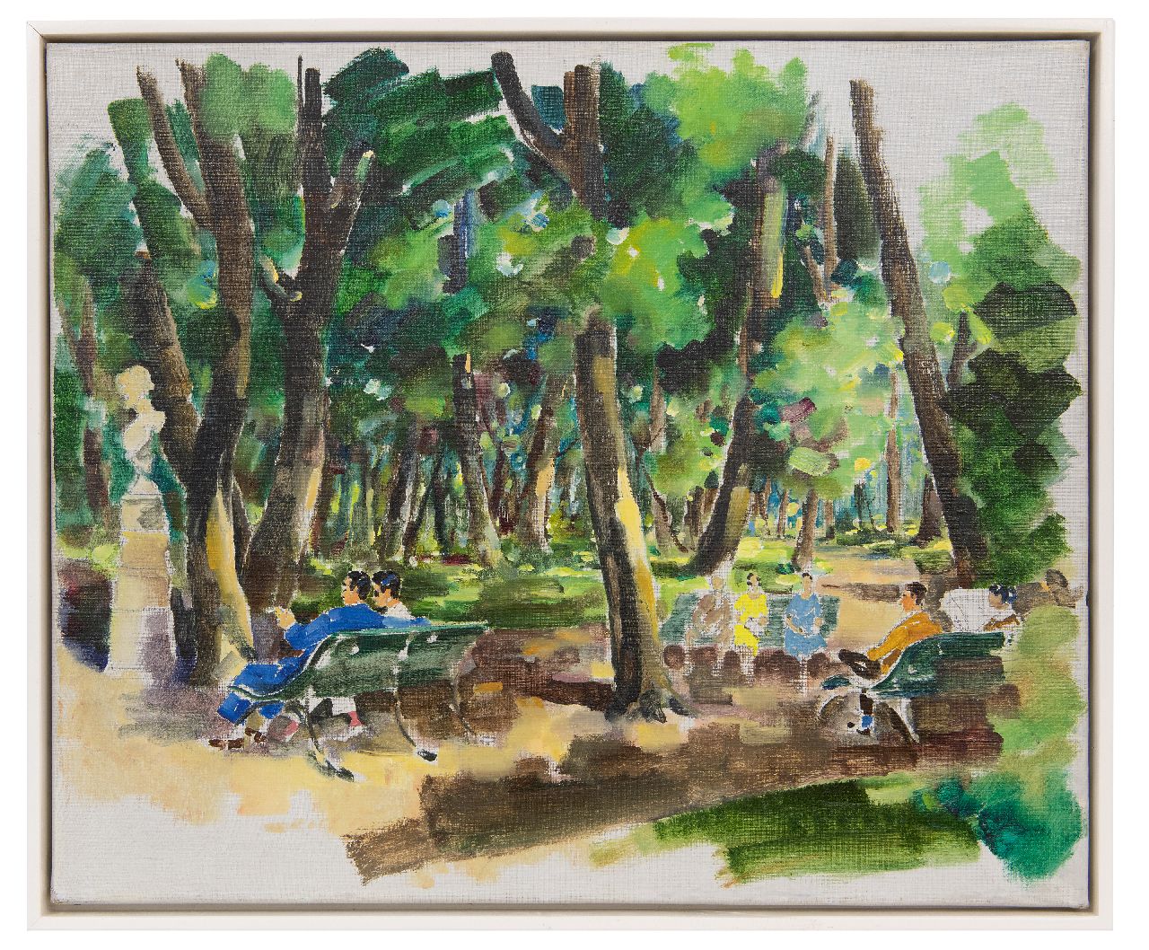 Kruizinga D.  | Dirk Kruizinga | Gemälde zum Verkauf angeboten | Ein Sommertag im Park, Öl auf Leinwand 50,3 x 60,3 cm