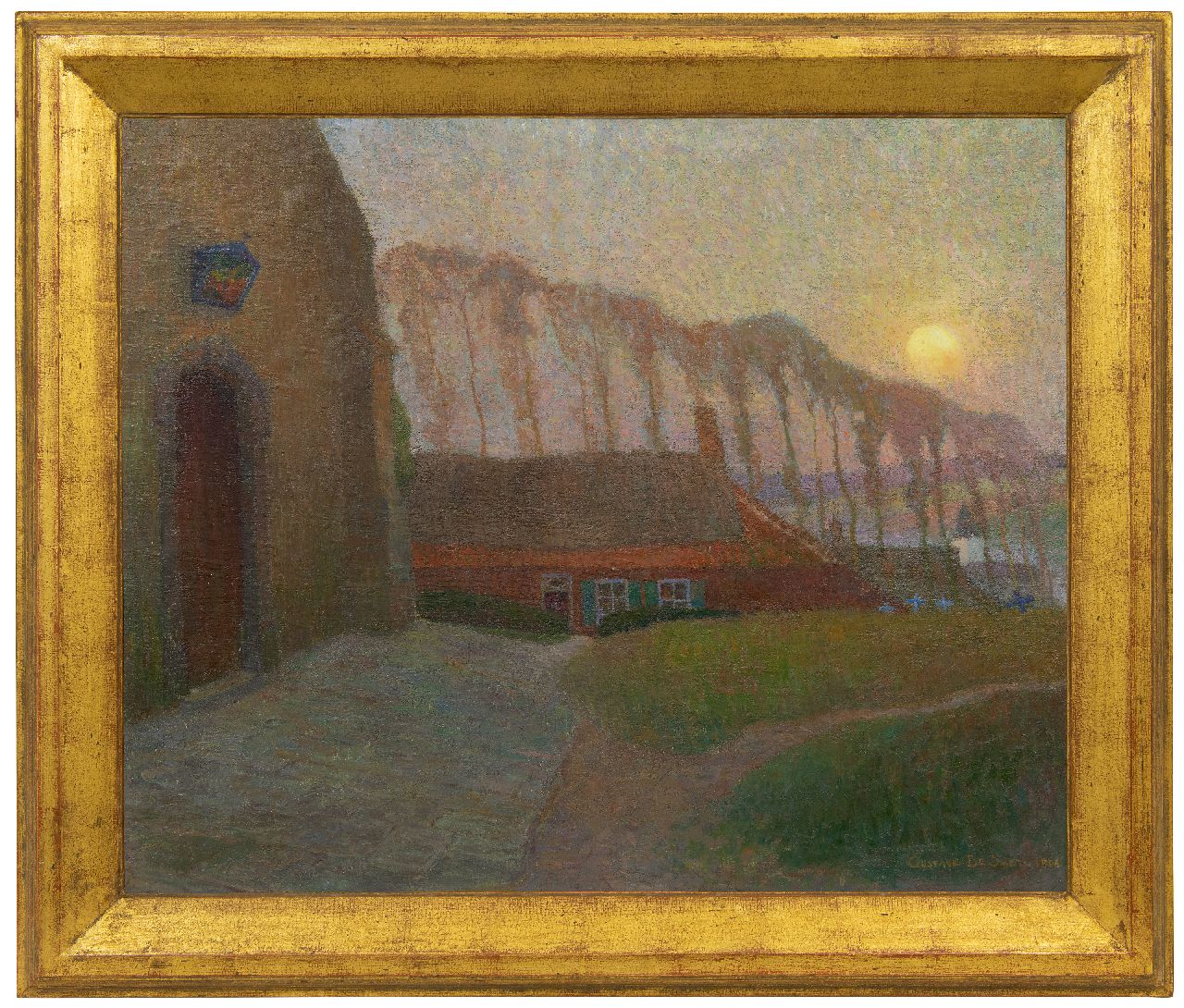 Smet G. de | Gustave de Smet, Landschaft mit Kirche, Öl auf Leinwand auf Holz 69,4 x 84,4 cm, Unterzeichnet u.r. und datiert 1904