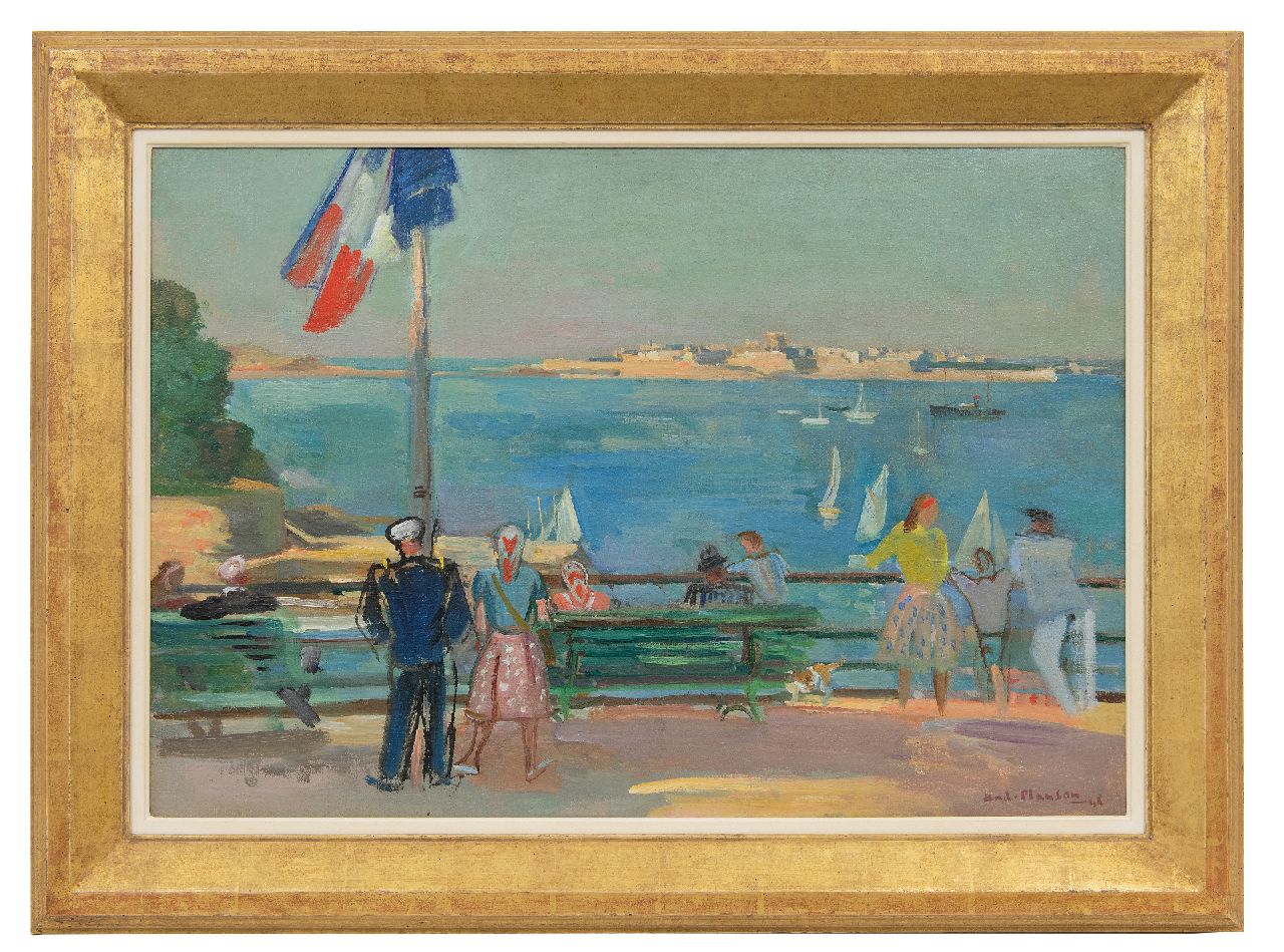 Planson A.  | André Planson | Gemälde zum Verkauf angeboten | Auf dem Boulevard, Öl auf Leinwand 49,6 x 72,5 cm, Unterzeichnet u.r. und datiert '46