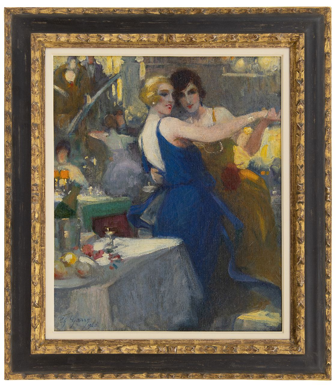 Garry C.  | Charley Garry, Zwei tanzende Frauen, Öl auf Leinwand 46,4 x 38,5 cm, Unterzeichnet u.l. und datiert 1920
