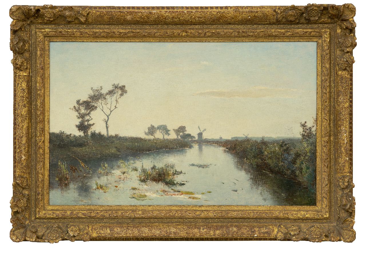 Gabriel P.J.C.  | Paul Joseph Constantin 'Constan(t)' Gabriel, Frühmorgens im Polder bei Kortenhoef, Öl auf Leinwand 36,3 x 58,2 cm, Unterzeichnet r.u.