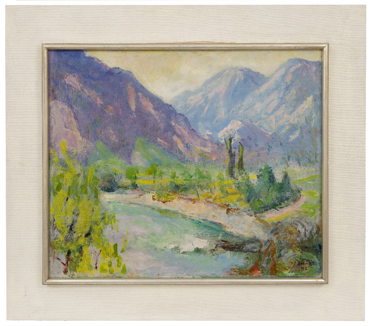 Altink J.  | Jan Altink | Gemälde zum Verkauf angeboten | Landschaft in der Haute Savoie, Öl auf Leinwand 50,4 x 60,4 cm, Unterzeichnet u.r. und datiert '55