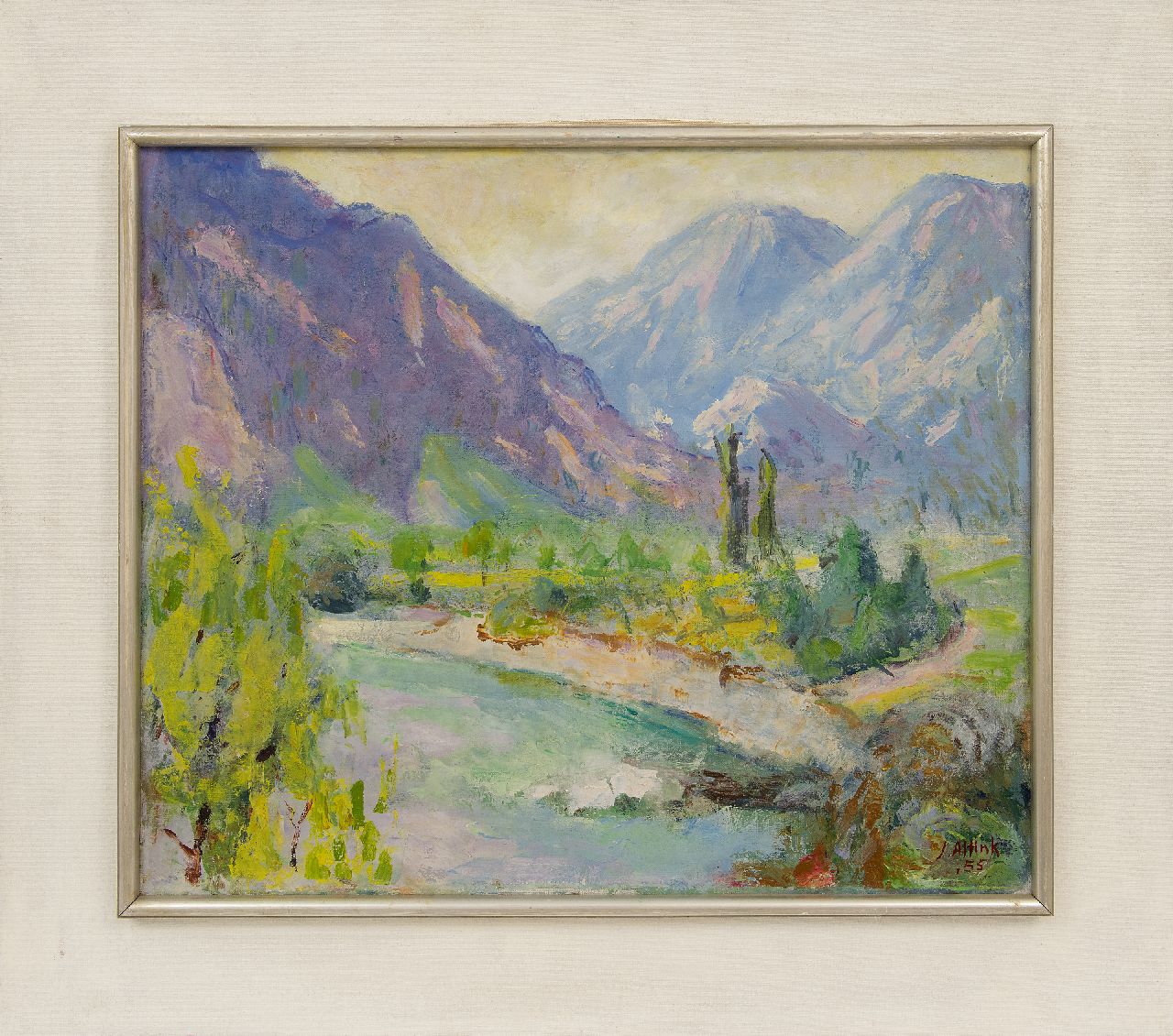 Altink J.  | Jan Altink | Gemälde zum Verkauf angeboten | Landschaft in der Haute-Savoie, Öl auf Leinwand 50,4 x 60,4 cm, Unterzeichnet u.r. und datiert '55