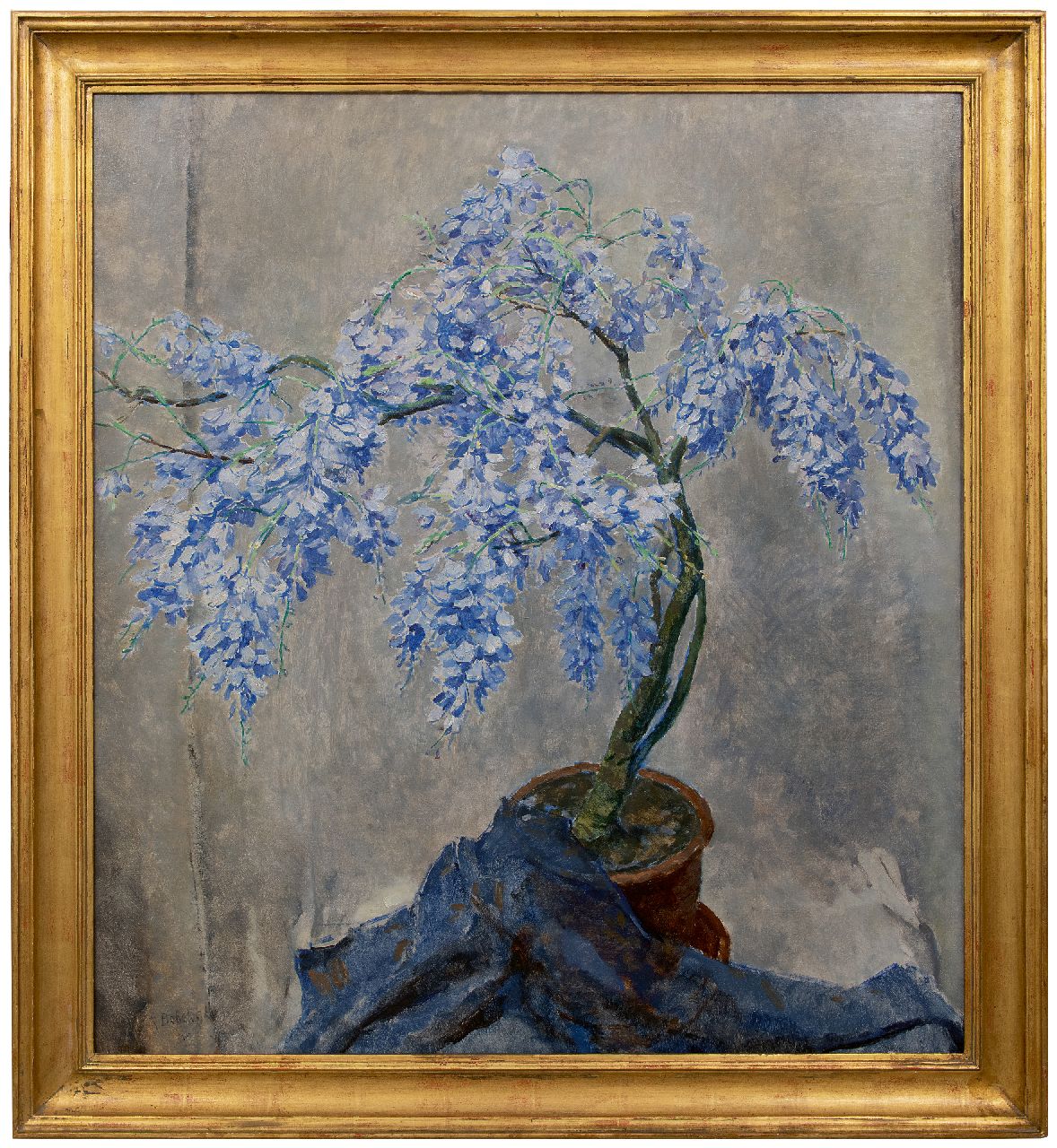 Bobeldijk F.  | Felicien Bobeldijk | Gemälde zum Verkauf angeboten | Blauer Regen, Öl auf Leinwand 100,3 x 90,3 cm, Unterzeichnet u.l. und verso auf Etikett