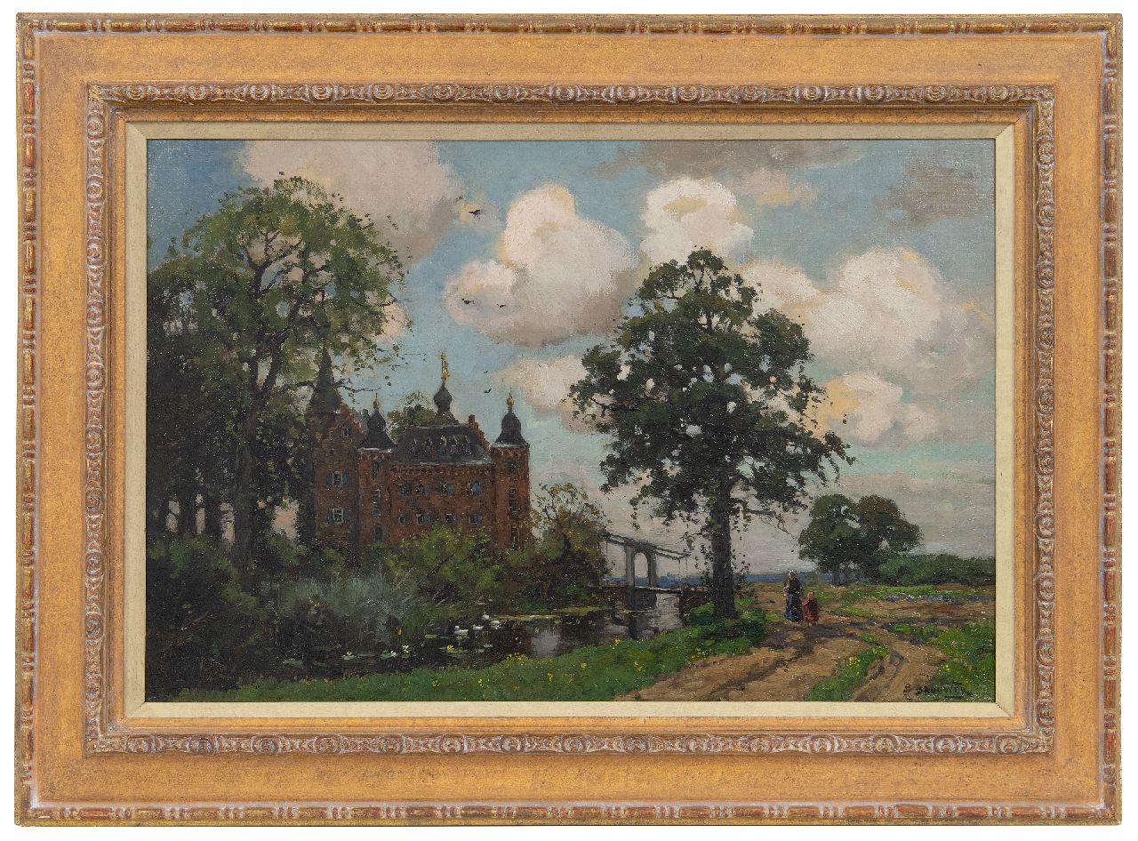 Brouwer B.J.  | Berend Jan 'Barend' Brouwer | Gemälde zum Verkauf angeboten | Schloss in einer Landschaft, Öl auf Leinwand 40,6 x 60,6 cm, Unterzeichnet u.r.