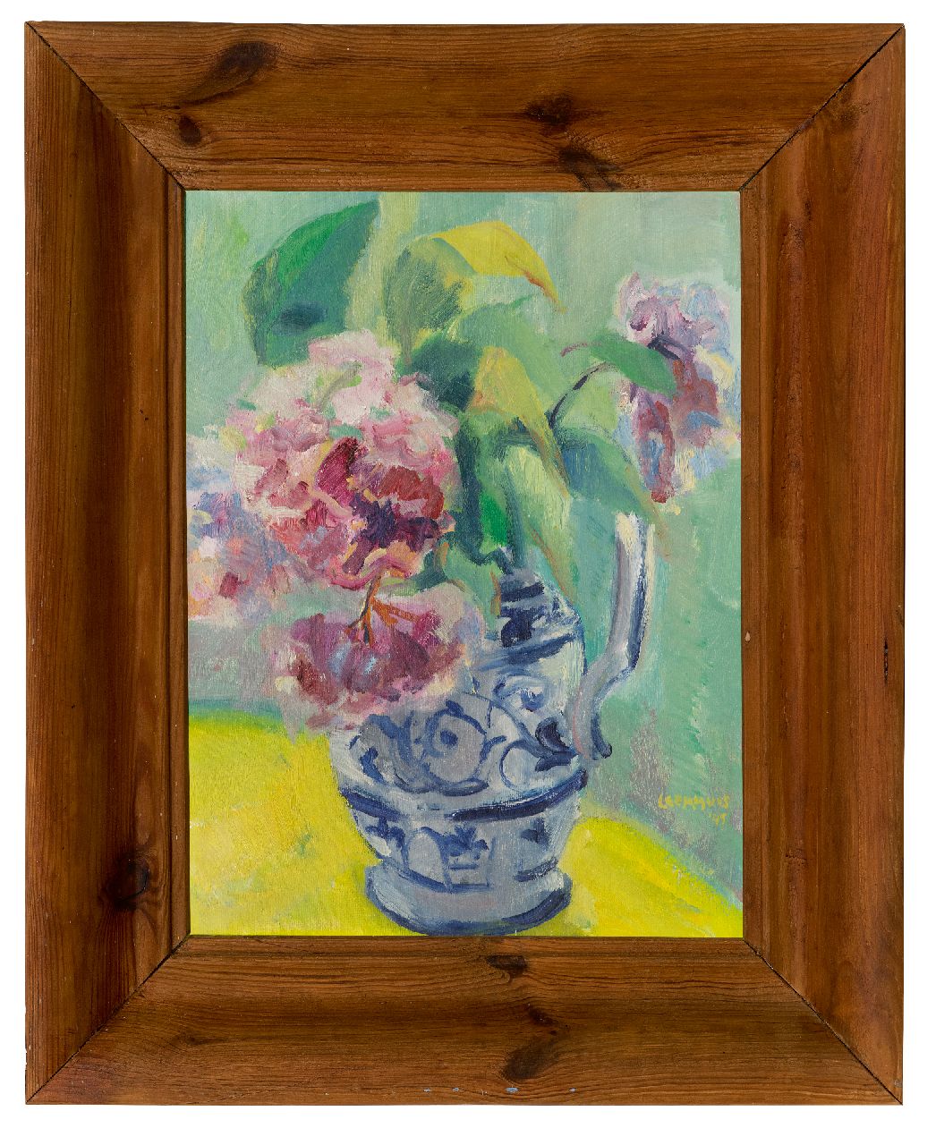 Leemhuis W.H.  | Wiert Hendrik 'Hein' Leemhuis, Blumen in einem Krug, Öl auf Leinwand 40,2 x 30,0 cm, Unterzeichnet u.r. und datiert '45