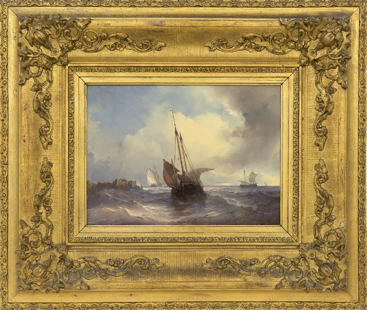 Meijer J.H.L.  | Johan Hendrik 'Louis' Meijer, Wilde See, Öl auf Holz 18,8 x 25,7 cm, Unterzeichnet l.r.