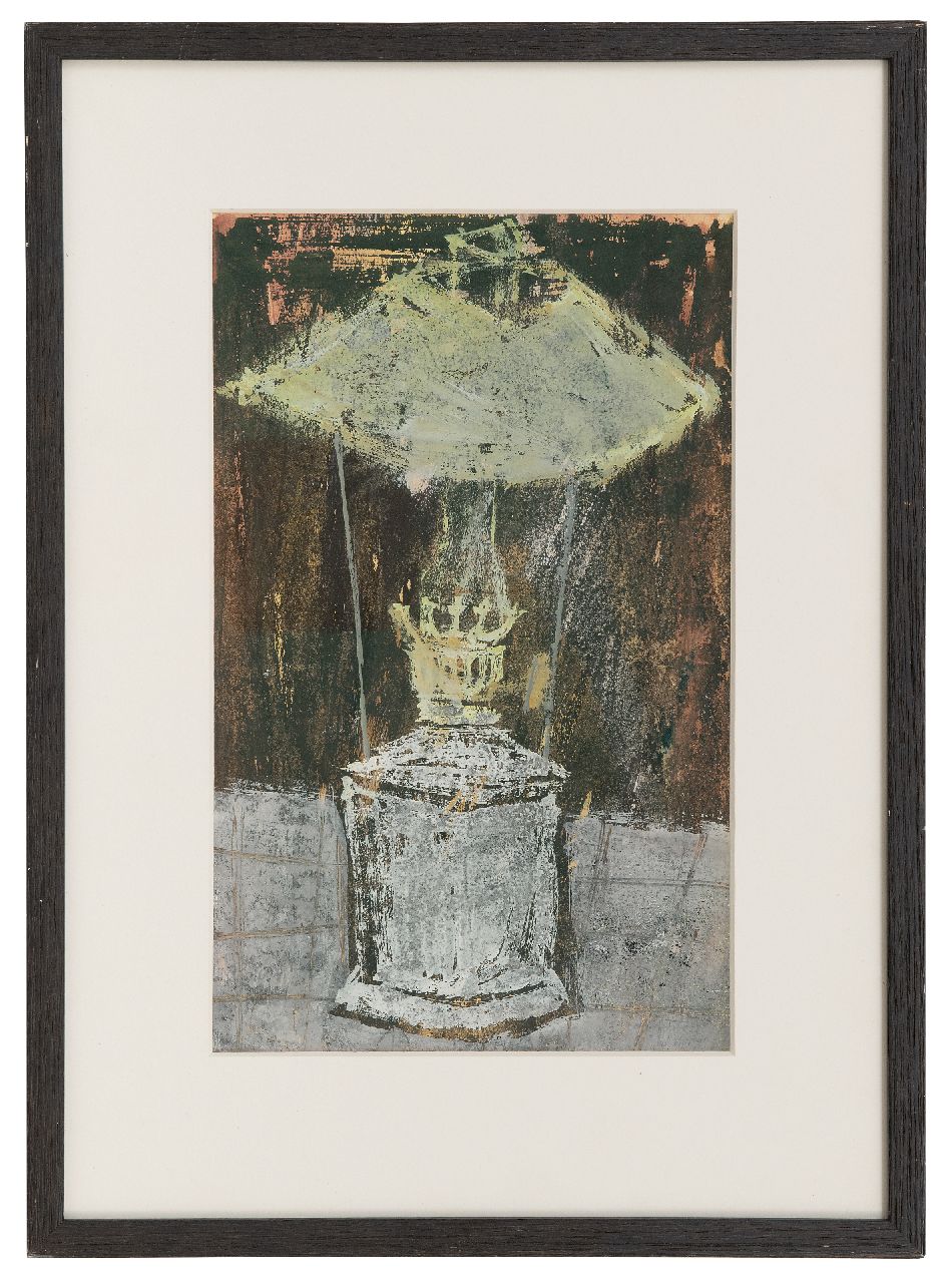 Heel J.J. van | Johannes Jacobus 'Jan' van Heel | Aquarelle und Zeichnungen zum Verkauf angeboten | Öllampe, Gouache auf Papier 30,5 x 19,0 cm, Unterzeichnet m.u.