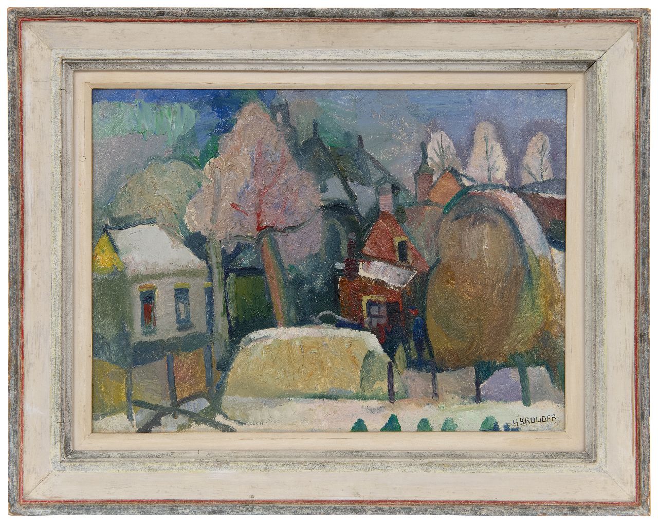 Kruyder H.J.  | 'Herman' Justus Kruyder, Kindergarten, Heemstede, Öl auf Holzfaser 32,0 x 43,7 cm, Unterzeichnet u.r. und zu datieren um 1919-1923