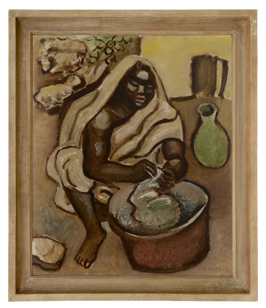 Rees O. van | Otto van Rees | Gemälde zum Verkauf angeboten | Nordafrikanische Frau, Öl auf Leinwand 65,7 x 54,5 cm, Unterzeichnet u.r. und datiert '35