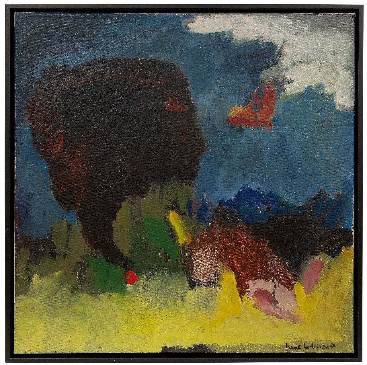 Lodeizen F.  | Frank Lodeizen | Gemälde zum Verkauf angeboten | landschaft, Öl auf Leinwand 60,0 x 60,0 cm, Unterzeichnet u.r. und datiert '66