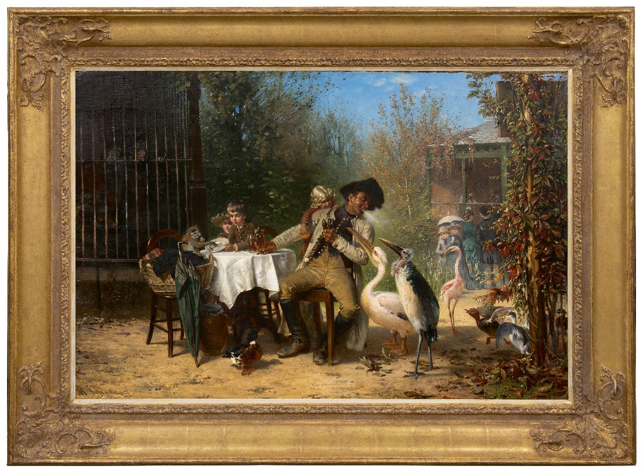 Schaumann W.H.  | Wilhelm 'Heinrich' Schaumann, Im Tiergarten, Öl auf Leinwand 67,4 x 100,4 cm, Unterzeichnet u.l.