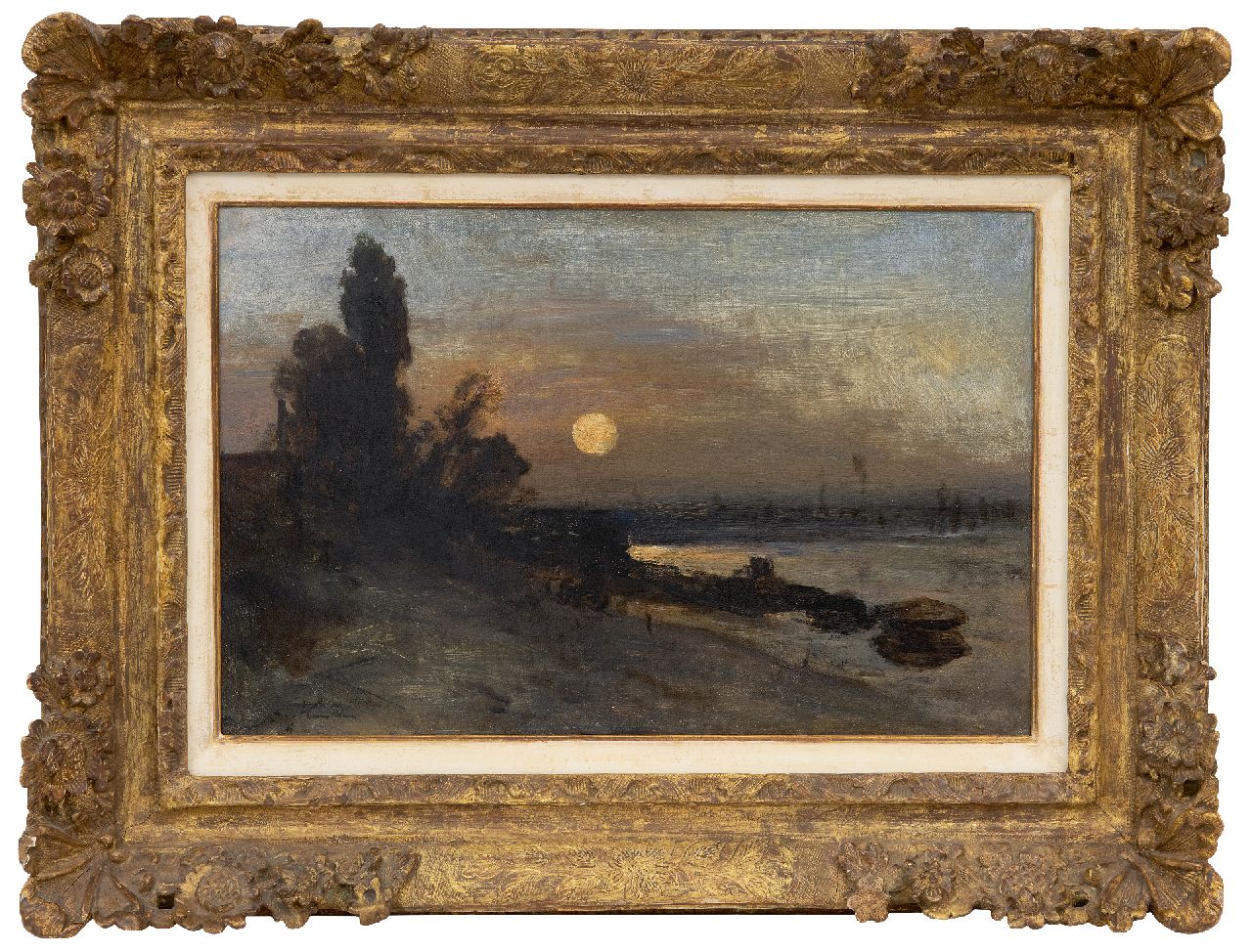 Jongkind J.B.  | Johan Barthold Jongkind, Berge au clair de lune, Hollande, Öl auf Leinwand 27,0 x 40,9 cm, Unterzeichnet u.l. und zu datieren um 1860