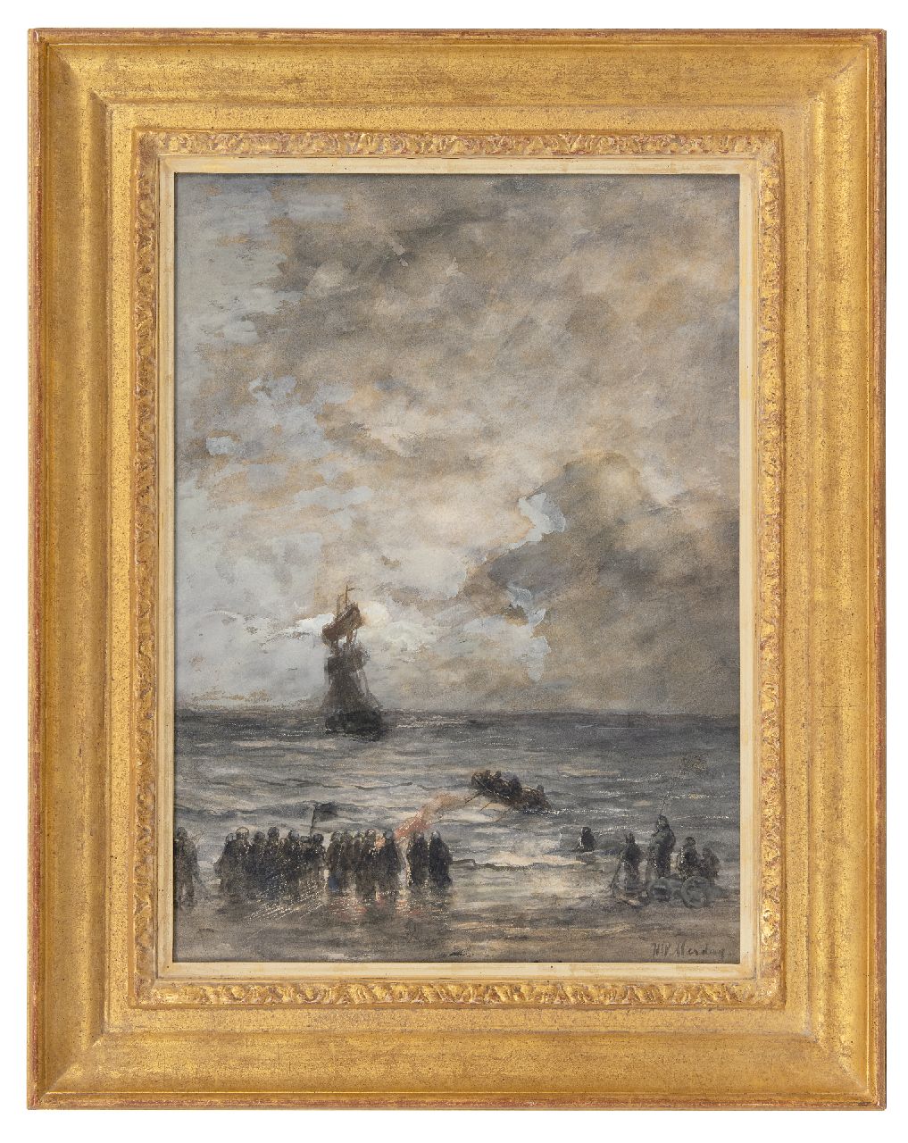 Mesdag H.W.  | Hendrik Willem Mesdag, Nach dem Sturm, Aquarell auf Papier 51,5 x 37,3 cm, Unterzeichnet u.r.