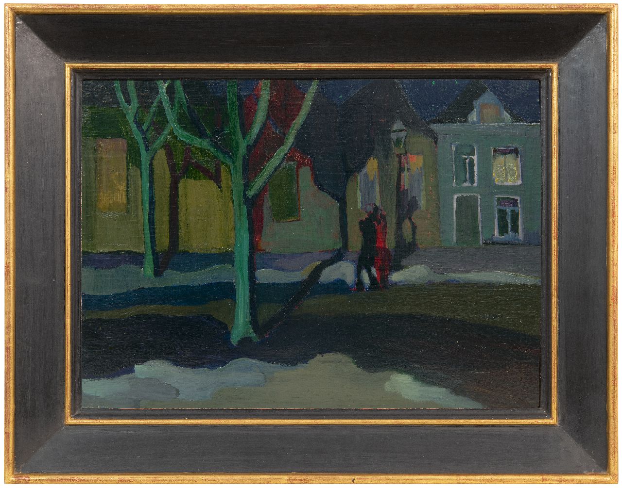 Martens G.G.  | Gijsbert 'George' Martens, Kattendiep, Abend, Öl auf Holz 31,0 x 42,5 cm, Unterzeichnet im Verso und zu datieren um 1925