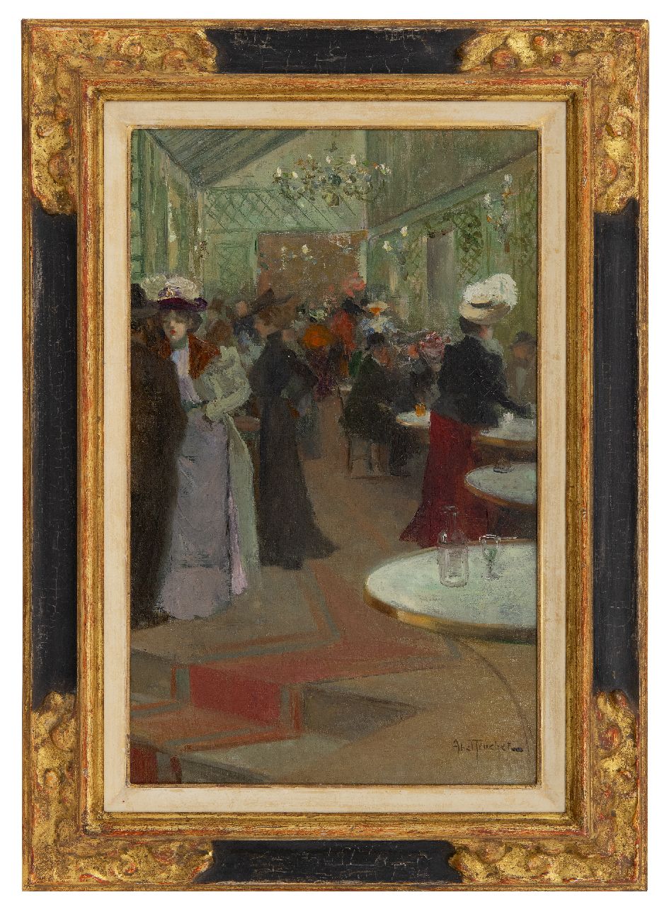 Abel-Truchet L.  | Louis Abel-Truchet | Gemälde zum Verkauf angeboten | Le soir au café, Öl auf Leinwand 48,5 x 29,4 cm, Unterzeichnet u.r. und zu datieren ca. 1905
