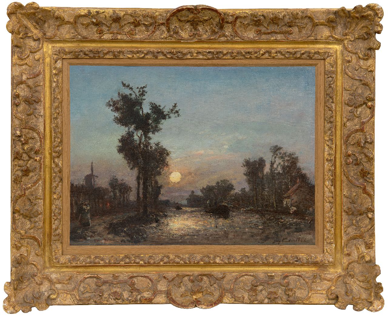 Jongkind J.B.  | Johan Barthold Jongkind, Canal en Hollande, Öl auf Leinwand 33,8 x 45,9 cm, Unterzeichnet u.r. und datiert 1864