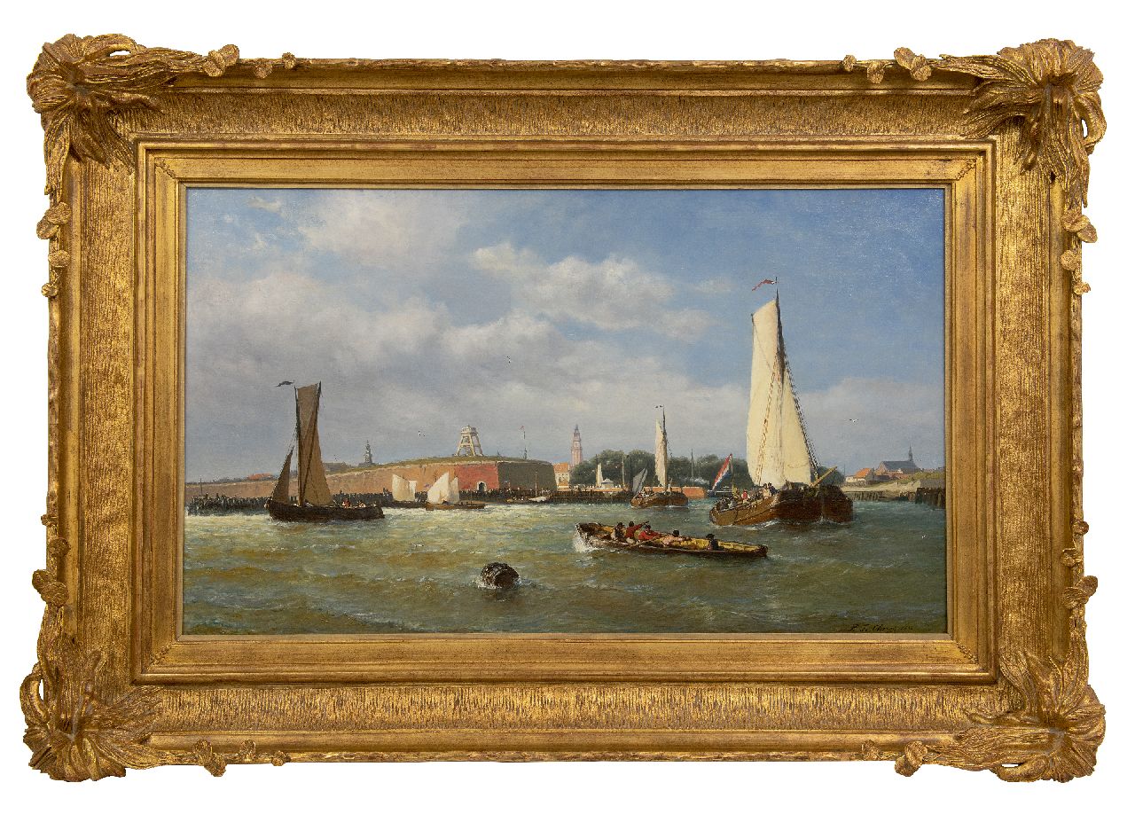 Clays P.J.  | Paul Jean Clays | Gemälde zum Verkauf angeboten | Sailing competition off Vlissingen, Öl auf Leinwand 60,1 x 100,0 cm, Unterzeichnet u.r. und datiert 1860