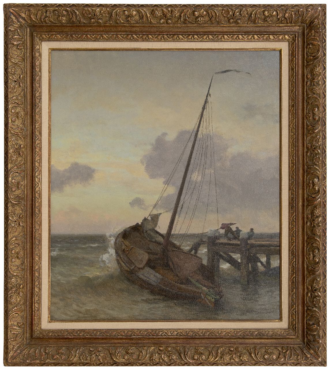 Tholen W.B.  | Willem Bastiaan Tholen, Turbulente Zuiderzee, Öl auf Leinwand 71,1 x 60,5 cm, Unterzeichnet r.u. auf dem Steg