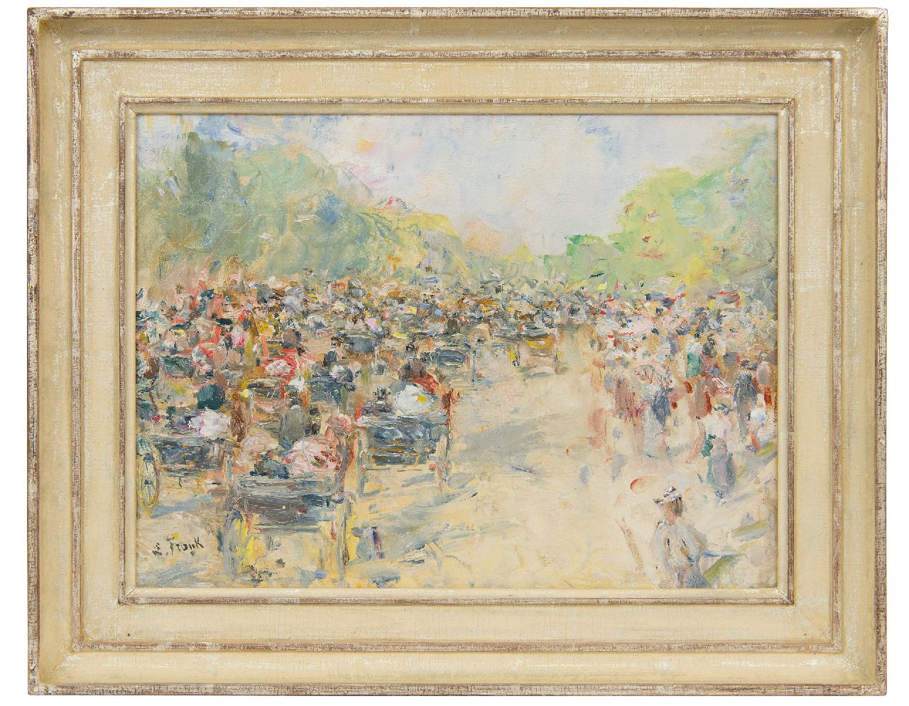 Frank L.  | Lucien Frank | Gemälde zum Verkauf angeboten | Printemps (Frühling), Öl auf Holz 23,9 x 32,6 cm, Unterzeichnet u.l.