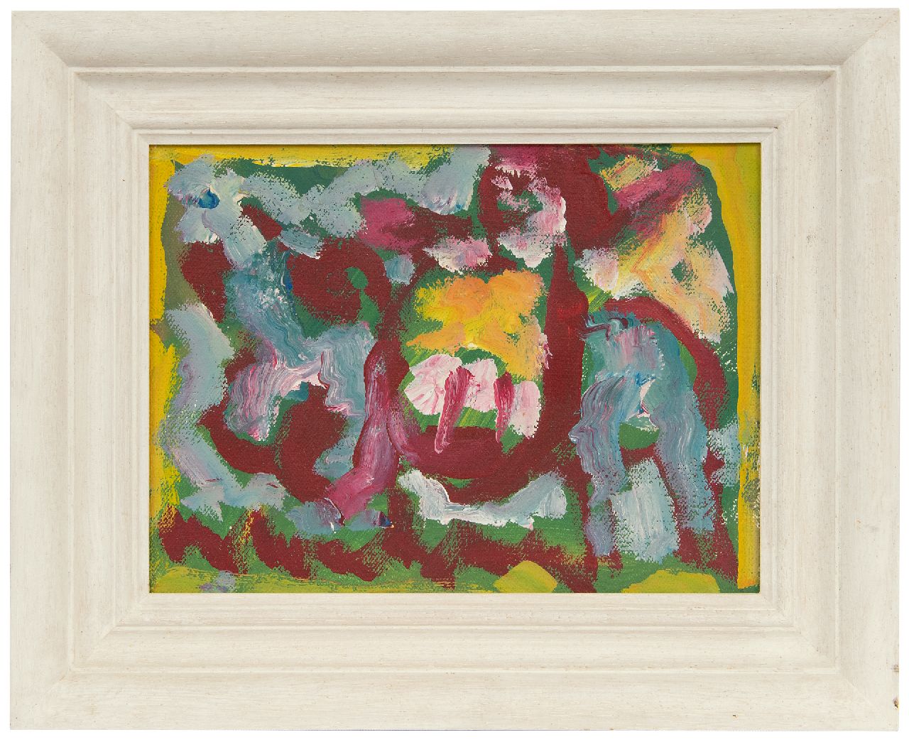 Heyboer A.  | Anton Heyboer | Gemälde zum Verkauf angeboten | Bunte komposition, Öl auf Leinwand 18,9 x 24,0 cm, Unterzeichnet im Verso