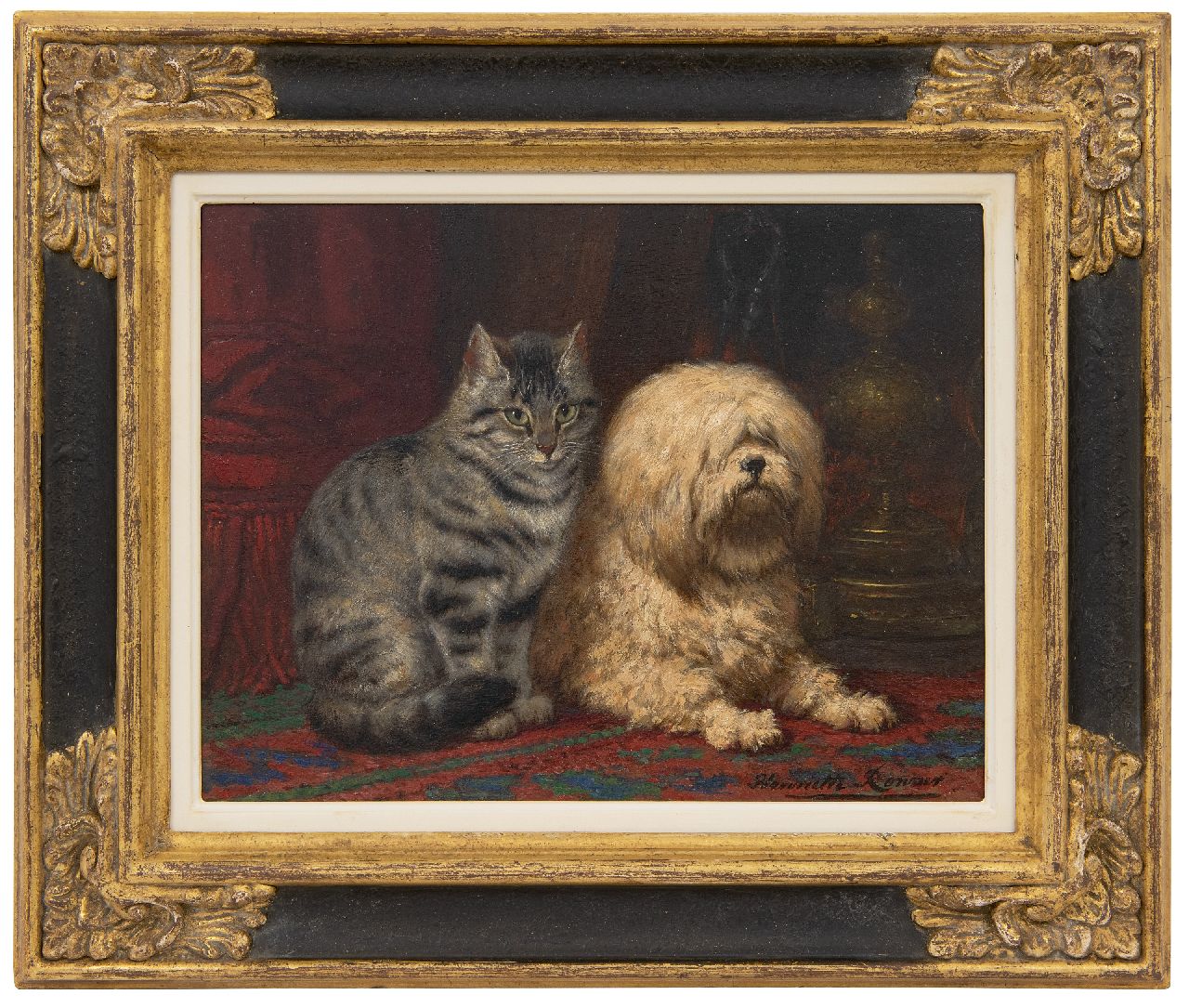 Ronner-Knip H.  | Henriette Ronner-Knip | Gemälde zum Verkauf angeboten | Die Zwei Freunde, Öl auf Holz 24,3 x 31,9 cm, Unterzeichnet u.r.