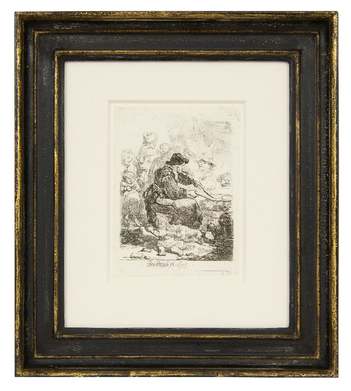 Rembrandt (Rembrandt Harmensz. van Rijn)   | Rembrandt (Rembrandt Harmensz. van Rijn), Die Pfannenkuchenbäckerin, Radierung auf Papier 10,9 x 7,8 cm, Unterzeichnet m.u. (in der Platte) und datiert 1635 (in der Platte)