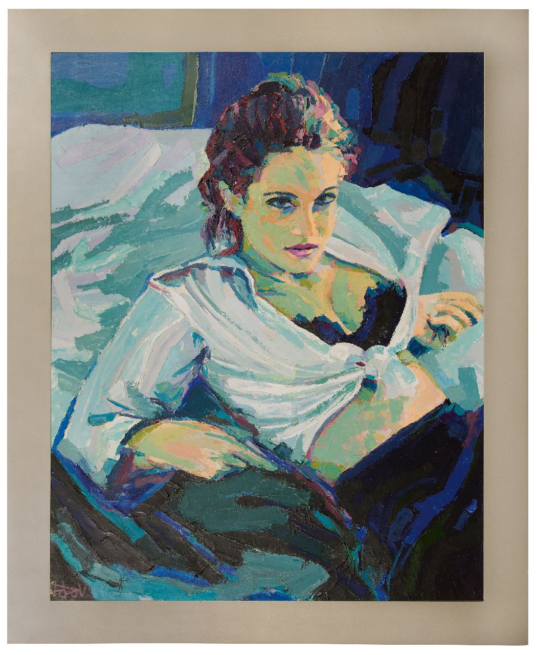 Vunderink I.P.  | 'Ido' Pieter Vunderink, Porträt einer Frau, Öl auf Leinwand 123,9 x 98,3 cm, Unterzeichnet u.l. und zu datieren um 1967