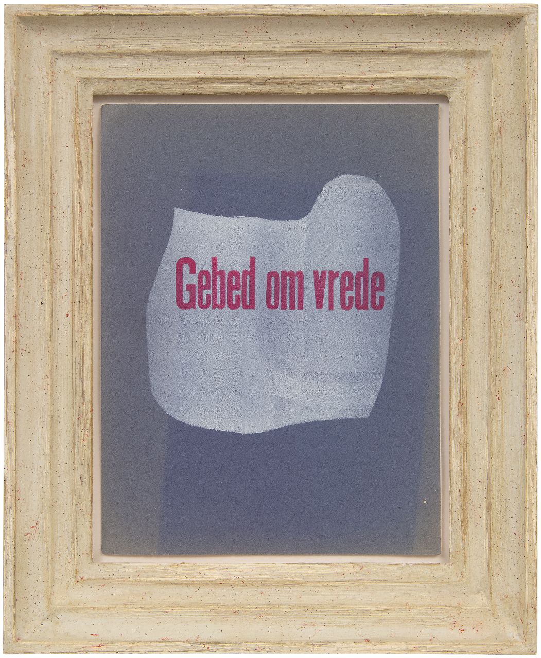 Werkman H.N.  | Hendrik Nicolaas Werkman |  zum Verkauf angeboten | De Blauwe Schuit: Gebet für den Frieden, stencil print on paper 29,2 x 22,0 cm, datiert Mai 1943