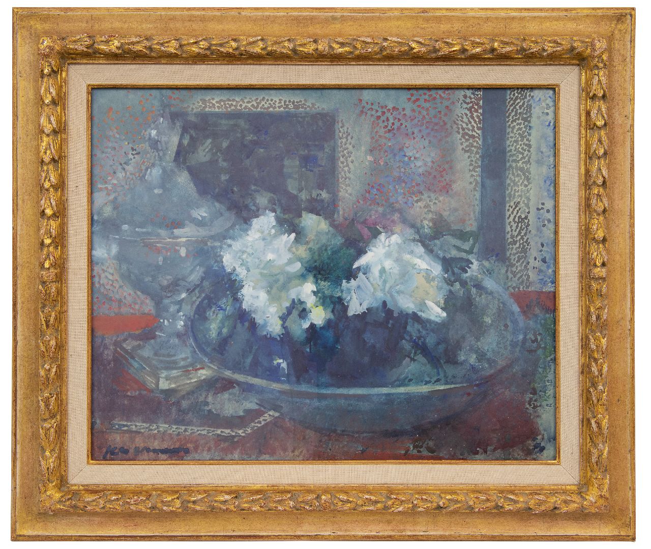 Verwey K.  | Kees Verwey | Aquarelle und Zeichnungen zum Verkauf angeboten | A still life with flowers, Aquarell auf Papier 45,4 x 56,8 cm, signed l.l. und painted circa 1970