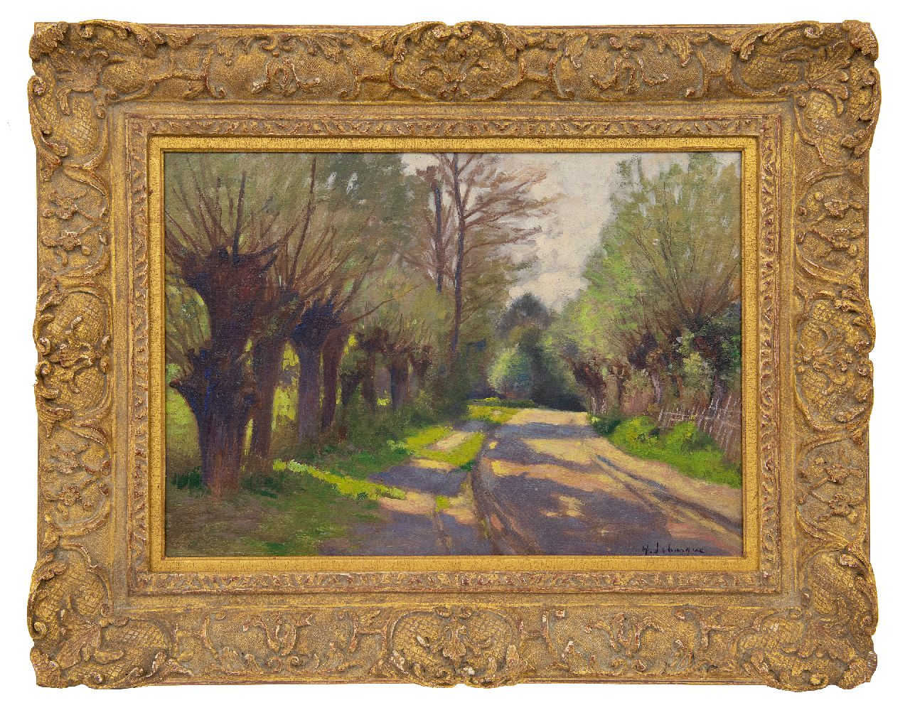 Lebasque H.  | Joseph 'Henri' Baptiste Lebasque, Route ombragée, Saint-Tropez, Öl auf Holzfaser 32,5 x 45,5 cm, Unterzeichnet U.r. und zu datieren um 1895