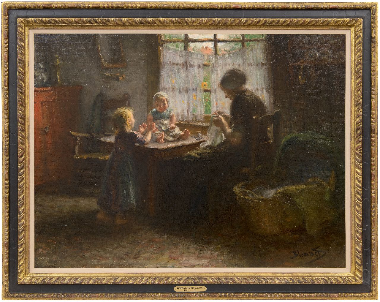 Blommers B.J.  | Bernardus Johannes 'Bernard' Blommers | Gemälde zum Verkauf angeboten | Zusammen am Tisch, Öl auf Leinwand 55,6 x 73,7 cm, Unterzeichnet u.r.