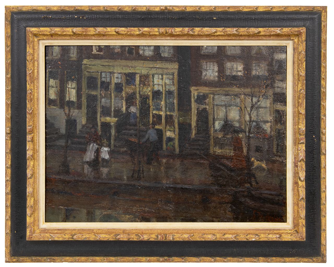 Fritzlin M.C.L.  | Maria Charlotta 'Louise' Fritzlin, A view of Amsterdam: the Applemarket, Öl auf Leinwand 35,8 x 47,9 cm, painted circa 1890-1895