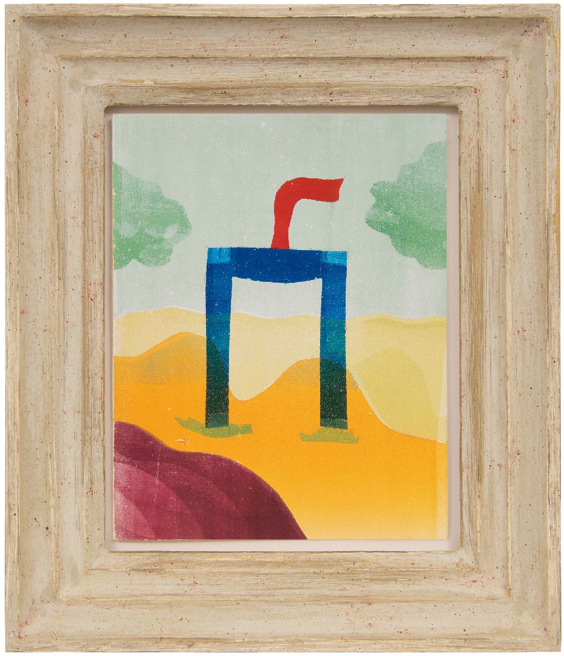 Werkman H.N.  | Hendrik Nicolaas Werkman, Am Grab des unbekannten holländischen Soldaten (Sonett von Martinus Nijhoff), stencil print on paper 24,3 x 18,9 cm, datiert April 1942