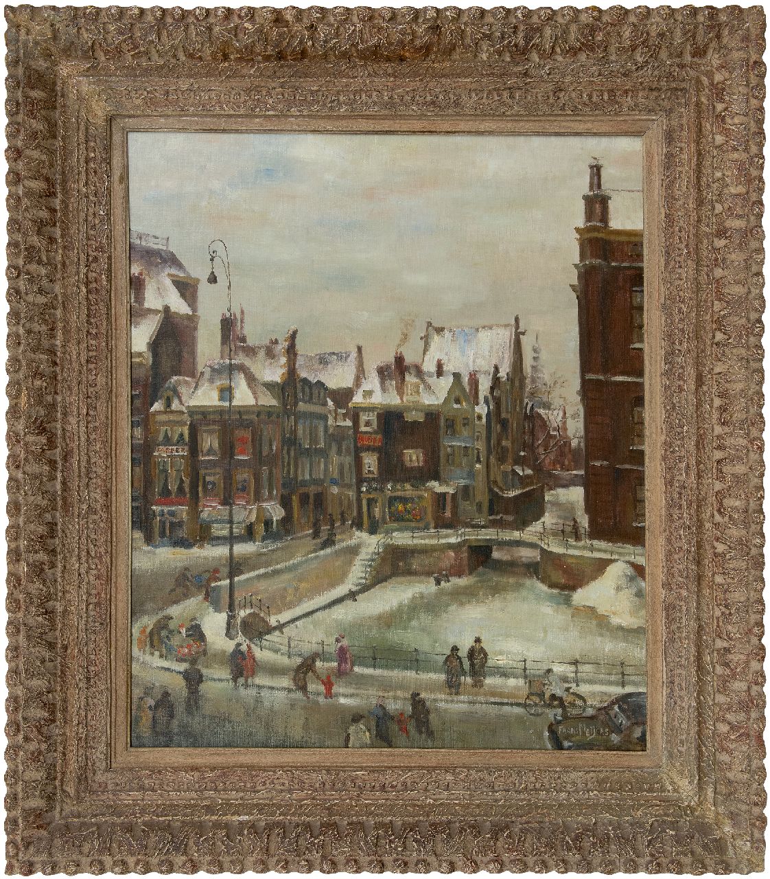Meijers F.  | Frans Meijers | Gemälde zum Verkauf angeboten | Blick auf den Rokin in Amsterdam von Arti, Öl auf Leinwand 70,1 x 60,1 cm, Unterzeichnet u.r.