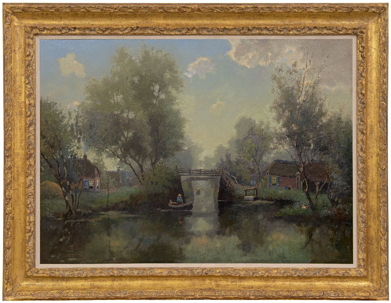 Ydema E.  | Egnatius Ydema | Gemälde zum Verkauf angeboten | Kanal in Giethoorn, Öl auf Leinwand 68,2 x 94,8 cm, Unterzeichnet u.r.