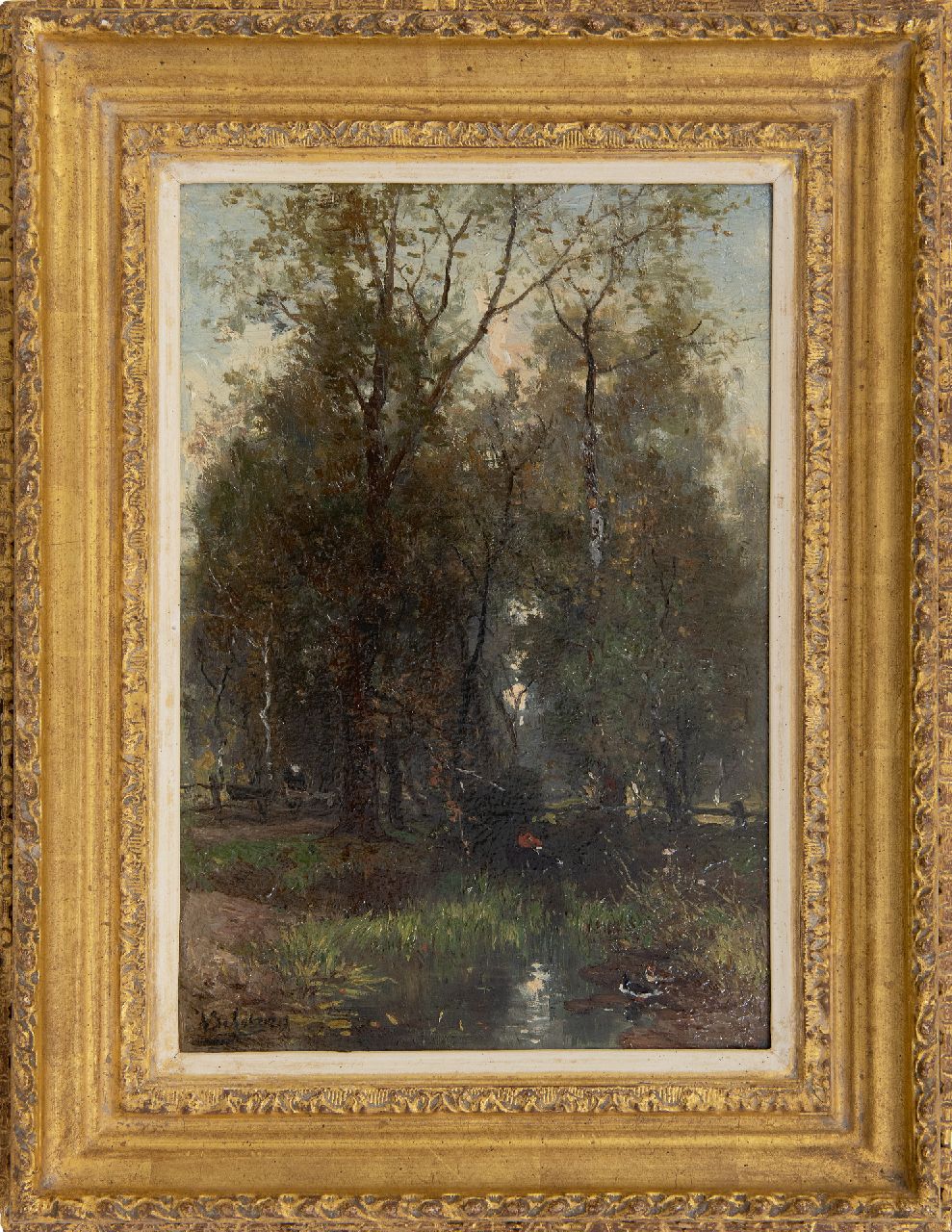 Bilders J.W.  | Johannes Warnardus Bilders | Gemälde zum Verkauf angeboten | Waldsee, Öl auf Holz 33,7 x 23,0 cm, Unterzeichnet u.l.