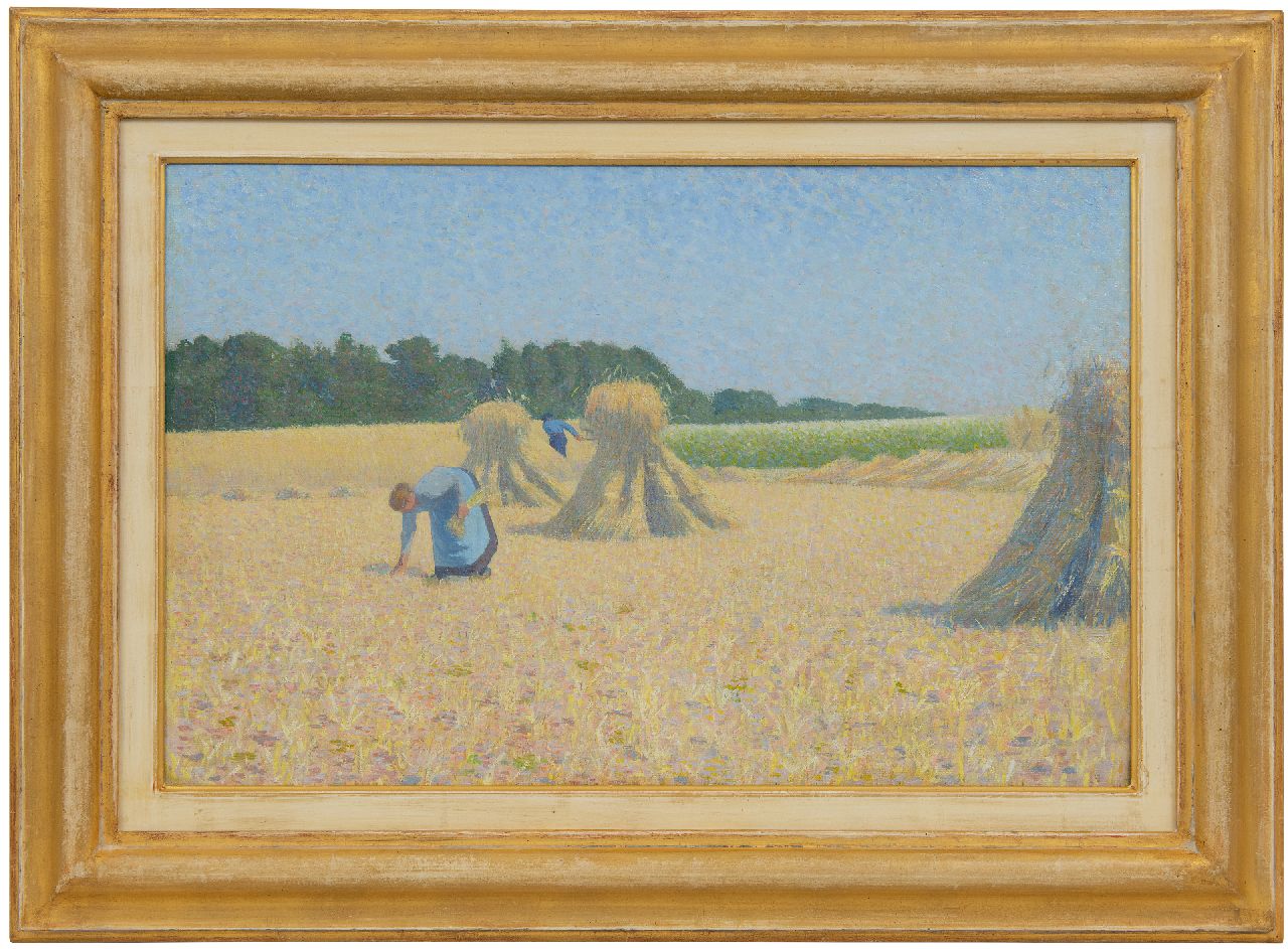 Hart Nibbrig F.  | Ferdinand Hart Nibbrig | Gemälde zum Verkauf angeboten | Ährenlesen im Feld, Öl auf Leinwand 39,2 x 60,4 cm