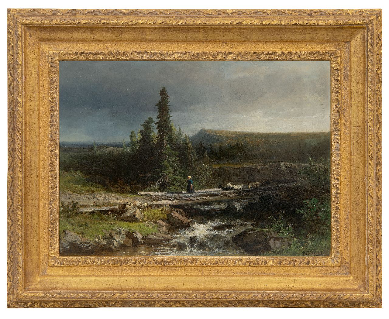 Bilders J.W. | Johannes Warnardus Bilders | Gemälde zum Verkauf angeboten | Landschaft mit einem Ziegenhirten, Öl auf Holz 28,4 x 38,5 cm, Unterzeichnet u.r. und ohne Rahmen Bilders J.W. | Johannes Warnardus Bilders | Gemälde zum Verkauf angeboten | Landschaft mit einem Ziegenhirten, Öl auf Holz 28,4 x 38,5 cm, Unterzeichnet u.r. und ohne Rahmen