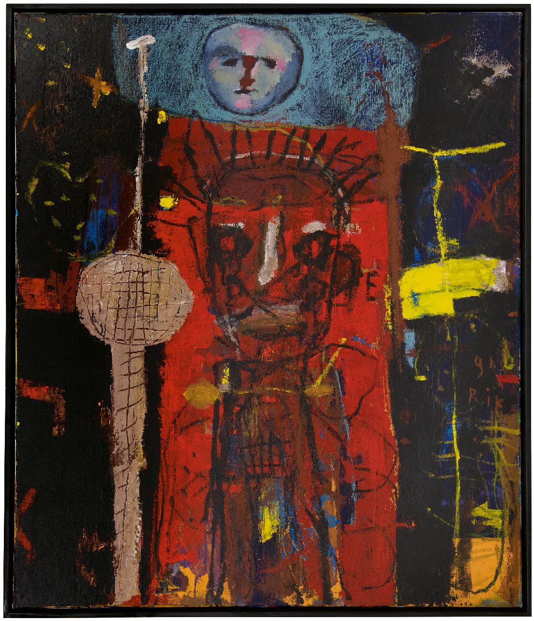 Iersel R. van | Rik van Iersel | Gemälde zum Verkauf angeboten | Ohne Titel, Öl auf Leinwand 99,8 x 85,2 cm, Unterzeichnet m.r. und datiert '91