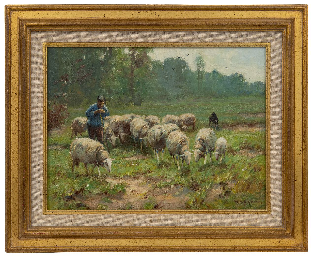 Nefkens M.J.  | Martinus Jacobus Nefkens | Gemälde zum Verkauf angeboten | Auf dem Heide, Öl auf Leinwand 30,1 x 40,2 cm, Unterzeichnet u.r.