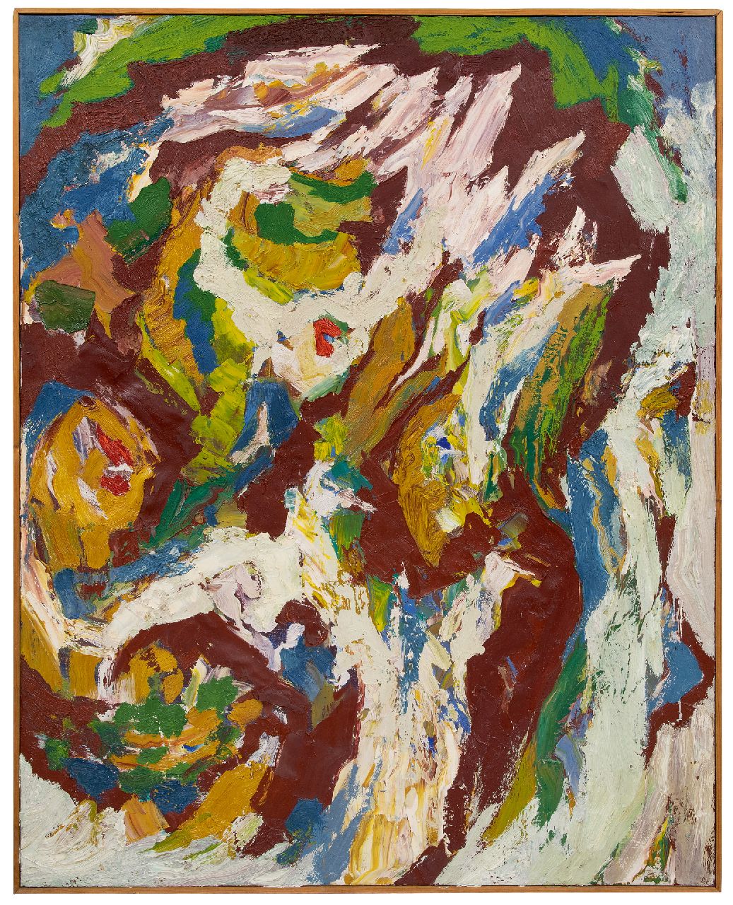 Hunziker F.  | Frieda Hunziker | Gemälde zum Verkauf angeboten | Komposition, Öl auf Leinwand 124,9 x 100,1 cm, zu datieren 1961