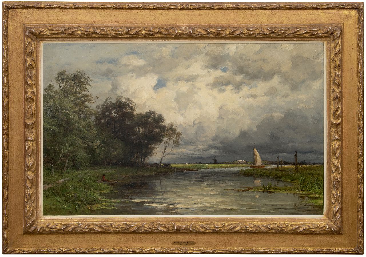 Borselen J.W. van | Jan Willem van Borselen | Gemälde zum Verkauf angeboten | Blick auf den See bei Nieuwkoop, Öl auf Leinwand 66,1 x 106,3 cm, Unterzeichnet u.r.