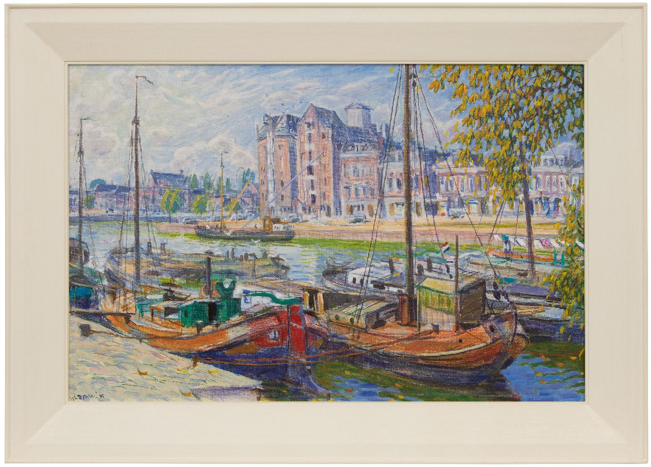 Dijkstra J.  | Johannes 'Johan' Dijkstra | Gemälde zum Verkauf angeboten | Der Westerhaven in Groningen, Öl auf Leinwand 60,1 x 92,0 cm, Unterzeichnet u.l. und datiert '60