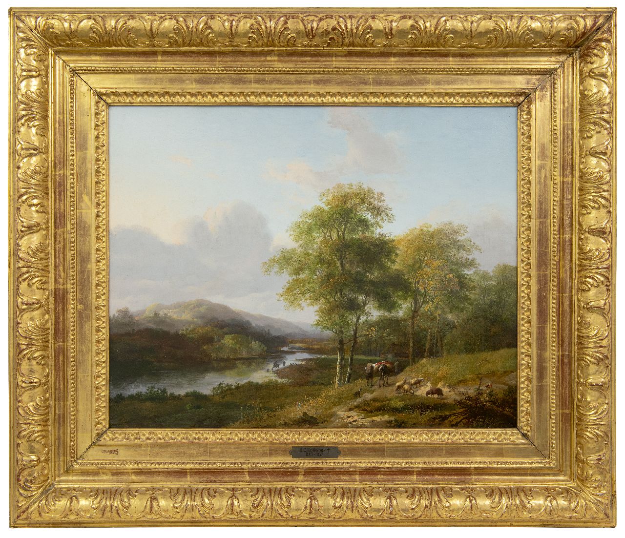 Koekkoek B.C.  | Barend Cornelis Koekkoek | Gemälde zum Verkauf angeboten | Sommerliches Flusstal, Öl auf Leinwand 46,5 x 58,5 cm, Unterzeichnet u.r. und zu datieren um 1828