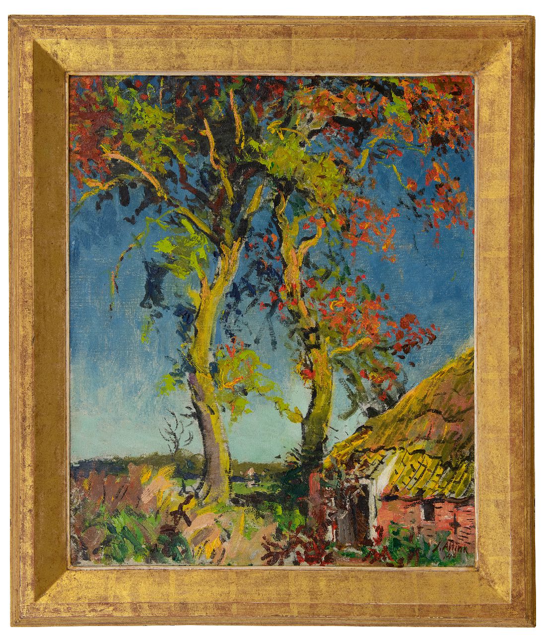 Altink J.  | Jan Altink | Gemälde zum Verkauf angeboten | Ein Bauernhof in einer Sommerlandschaft, Öl auf Leinwand 60,6 x 50,2 cm, Unterzeichnet r.u. und datiert '46