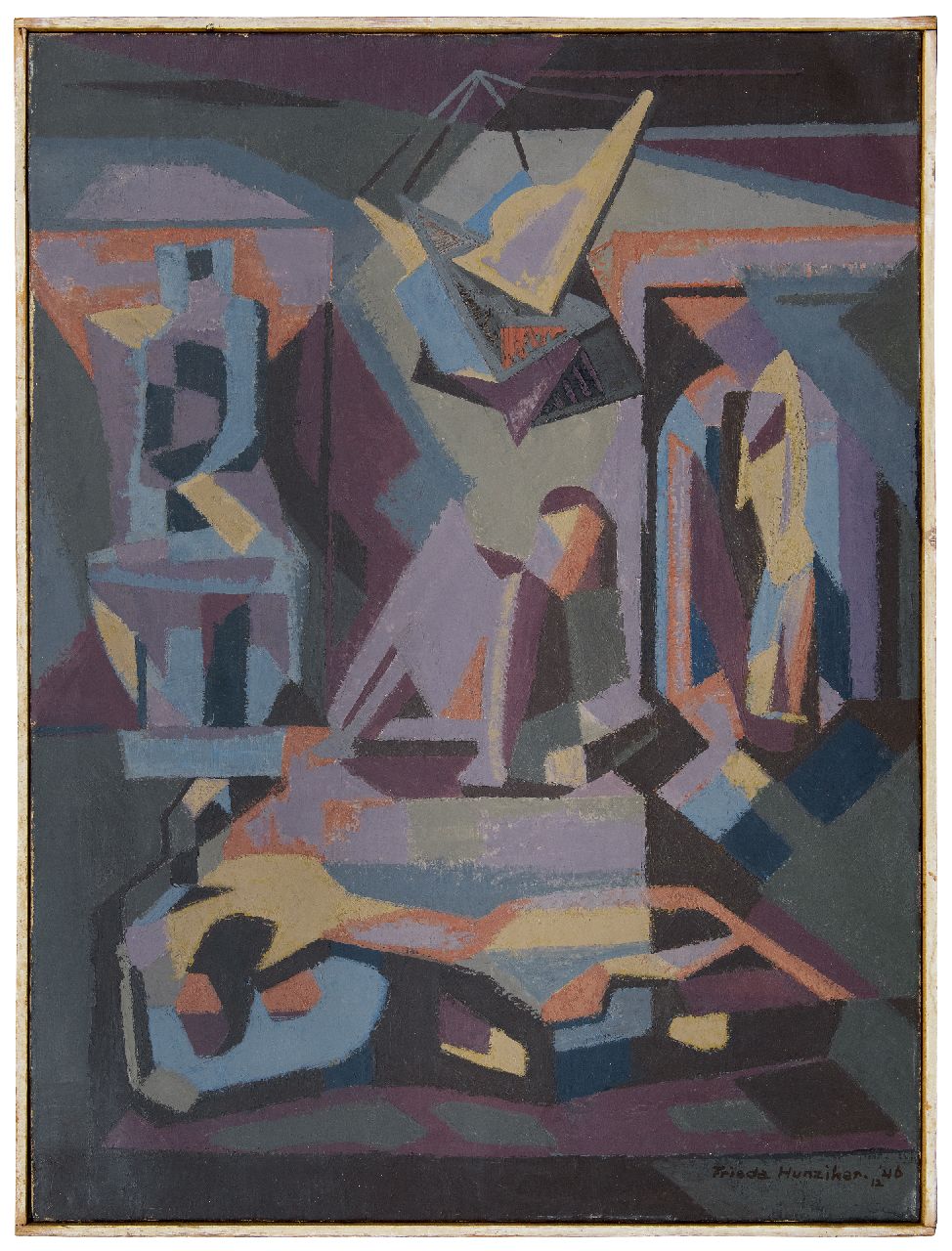 Hunziker F.  | Frieda Hunziker | Gemälde zum Verkauf angeboten | Ausstellung, Öl auf Leinwand 99,3 x 74,6 cm, Unterzeichnet u.r. und datiert 12 '46