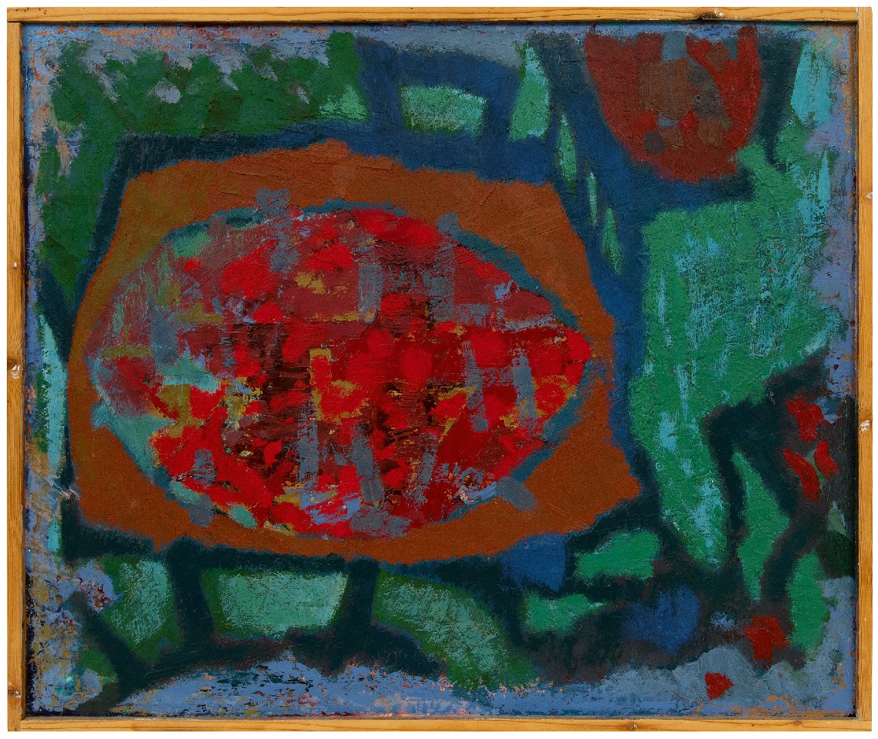 Hunziker F.  | Frieda Hunziker, Innenraum II, Öl auf Malereifaser 45,4 x 54,3 cm, Unterzeichnet im Verso und zu datieren 1949