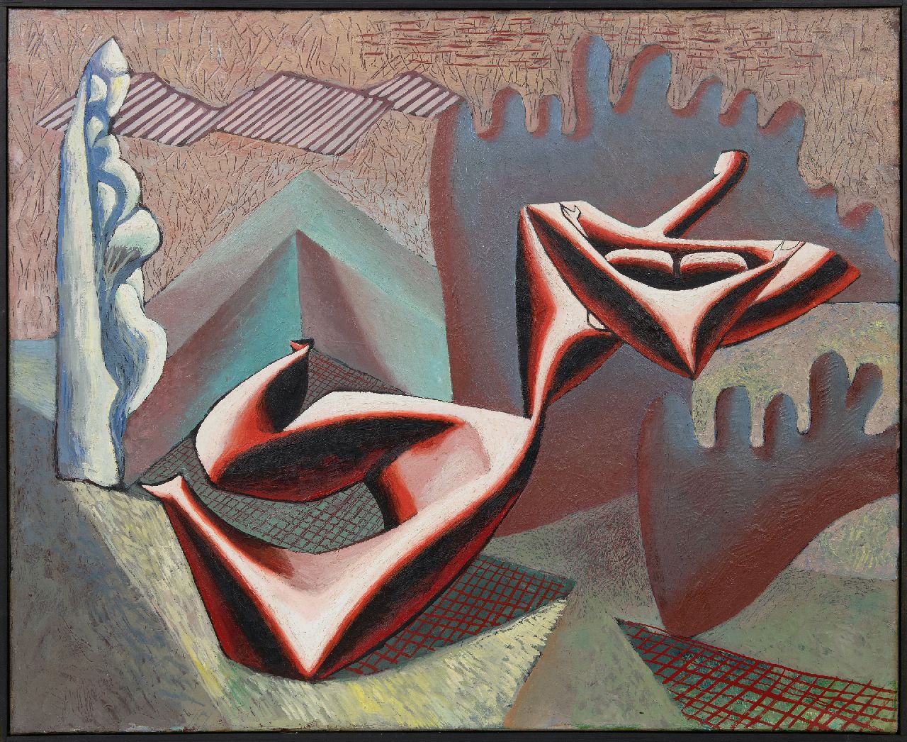 Kersten W.W.  | Willem Wander 'Wim' Kersten | Gemälde zum Verkauf angeboten | Rote Figur, Öl auf Leinwand 75,3 x 92,3 cm, Unterzeichnet auf Keilrahmen und zu datieren um 1948